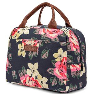 floral lunch tote bag